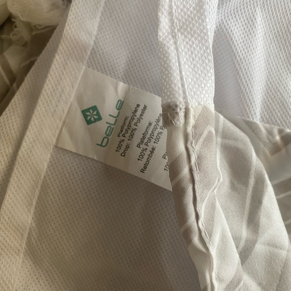 Gray and White chevron Crib skirt for baby nursery - Picture 3 of 3